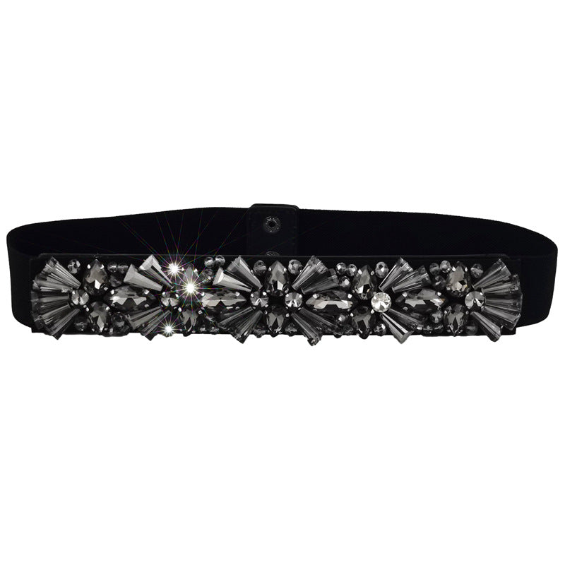 Hand-sewn diamond crystal waist seal wholesale