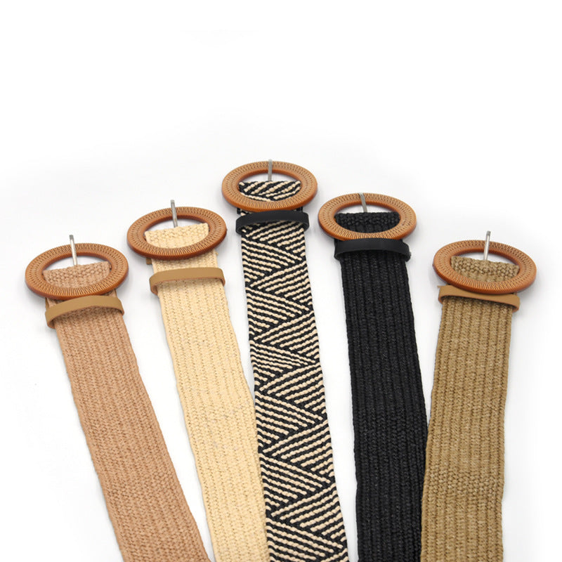 Cotton and linen wind woven belt