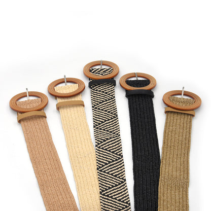Cotton and linen wind woven belt
