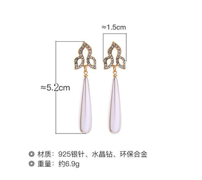 925 Silver Needle Earrings Female French