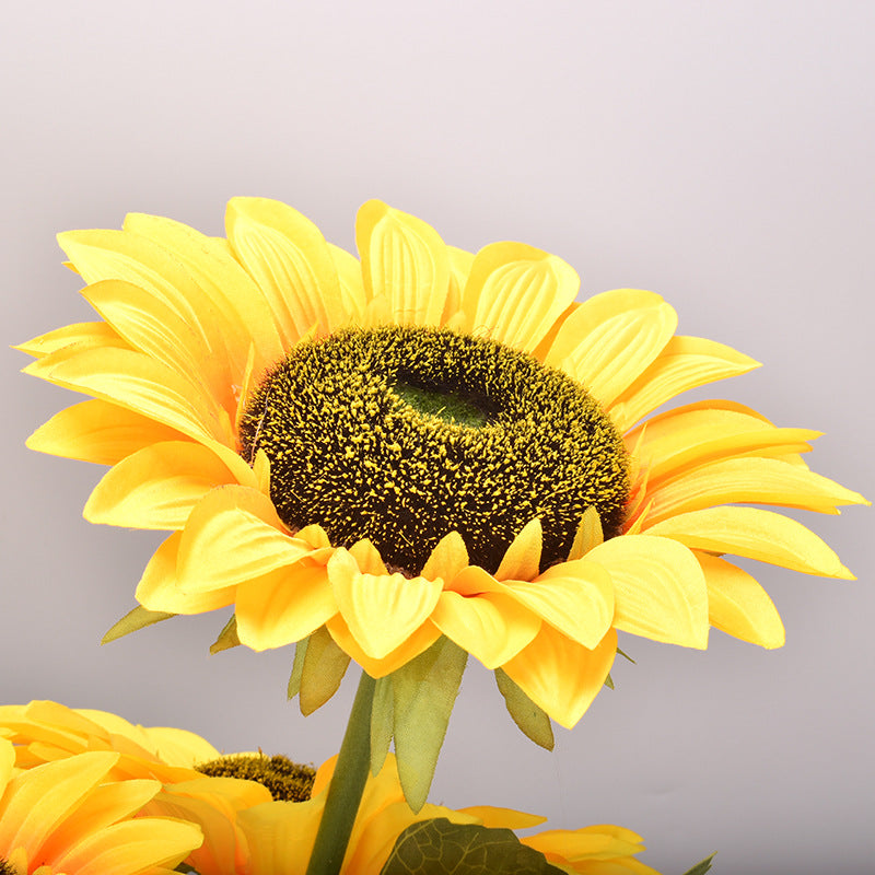 Flor artificial de girasol de rama alta de simulación 