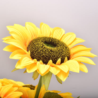 Flor artificial de girasol de rama alta de simulación 