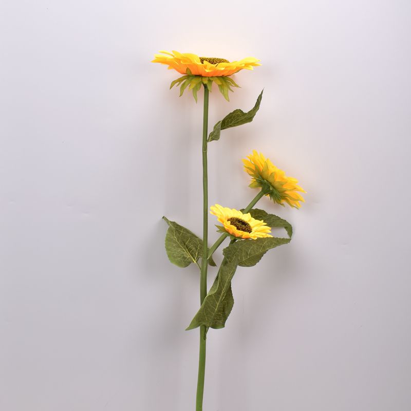 Flor artificial de girasol de rama alta de simulación 