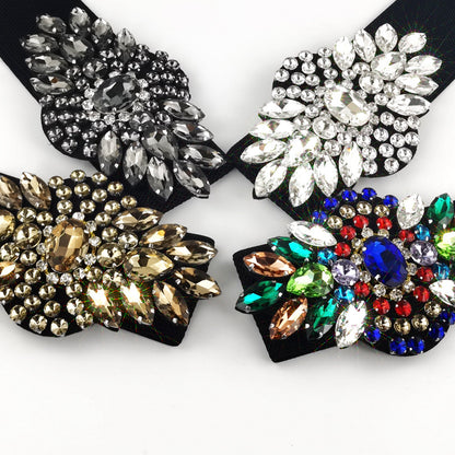 Crystal rhinestone inlay with dress belt