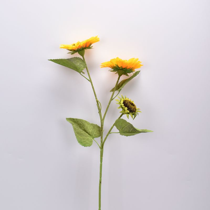 Flor artificial de girasol de rama alta de simulación 