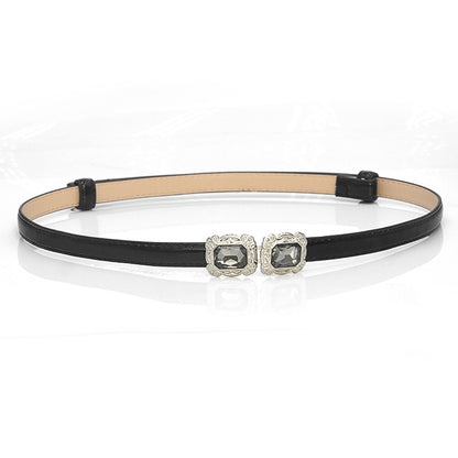 Simple patent leather thin belt