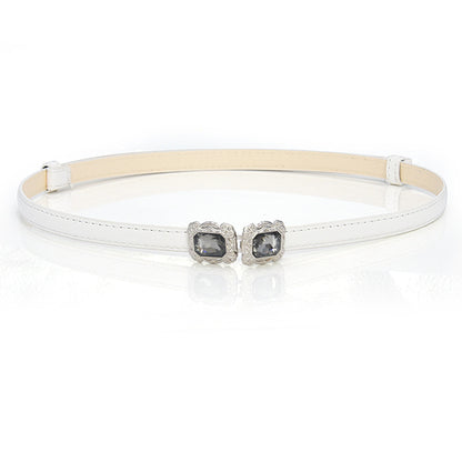 Simple patent leather thin belt