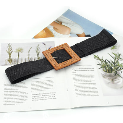 fashion Cotton and linen wide waist seal