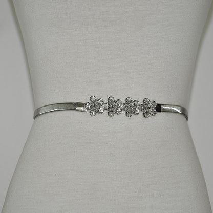 Cloud pair buckle elastic chain thin belt