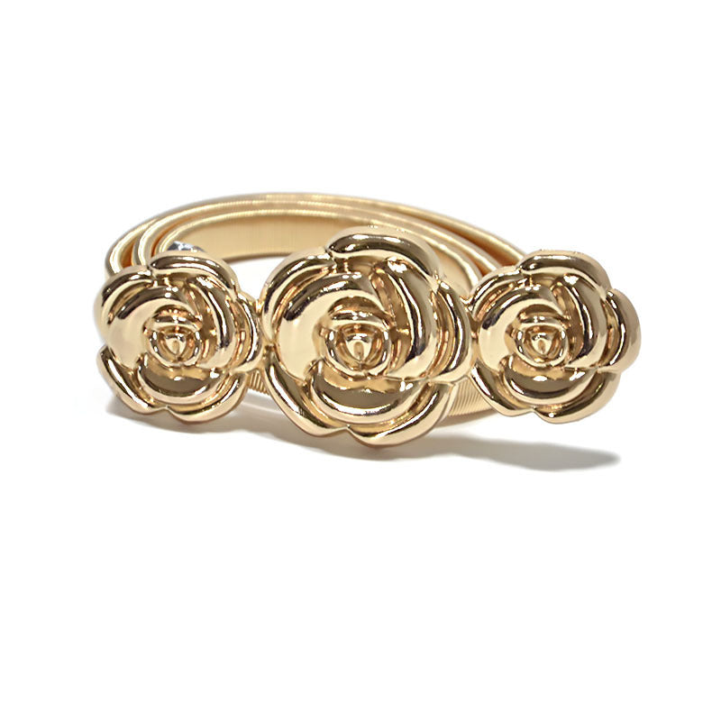 Cloud pair buckle elastic chain thin belt