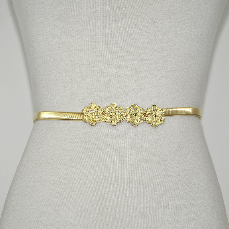 Cloud pair buckle elastic chain thin belt