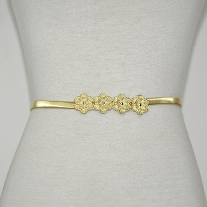 Cloud pair buckle elastic chain thin belt