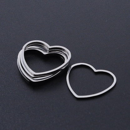 Paquete de 10 unidades de accesorios de acero de titanio con forma de gota de agua y forma de corazón de melocotón y luna 