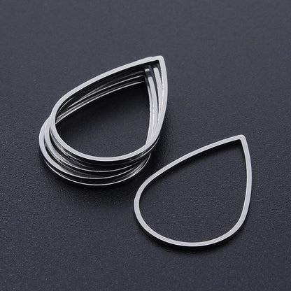 Paquete de 10 unidades de accesorios de acero de titanio con forma de gota de agua y forma de corazón de melocotón y luna 
