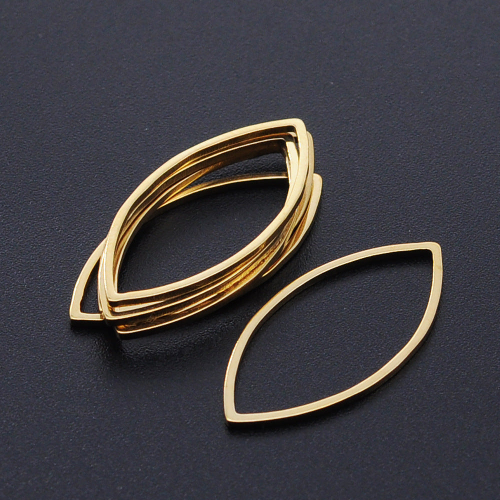 Paquete de 10 unidades de accesorios de acero de titanio con forma de gota de agua y forma de corazón de melocotón y luna 
