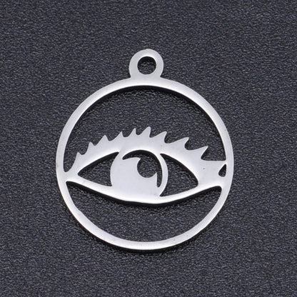 Titanium steel hollow devil's eye eye pendant
