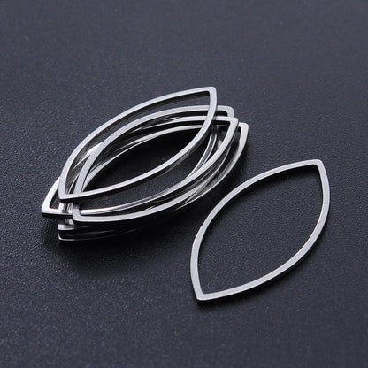 Paquete de 10 unidades de accesorios de acero de titanio con forma de gota de agua y forma de corazón de melocotón y luna 