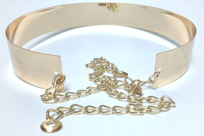 Gold mirror belt, wide style.