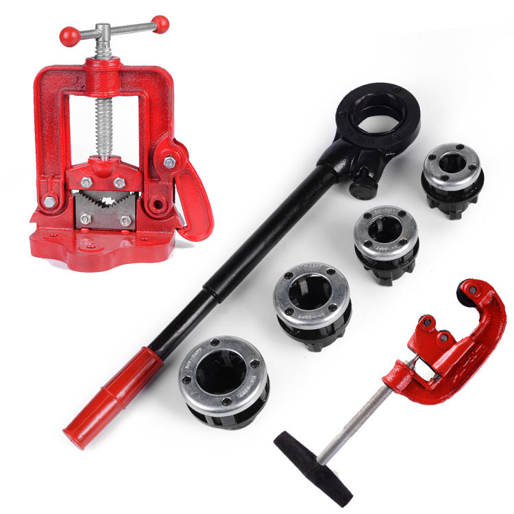 4"-1" Manual Pipe Threader Die Set Galvanized