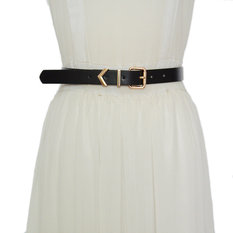 Faux Leather Belt Ladies Casual