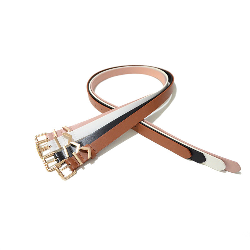 Faux Leather Belt Ladies Casual