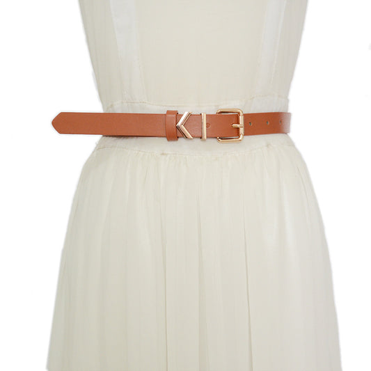 Faux Leather Belt Ladies Casual