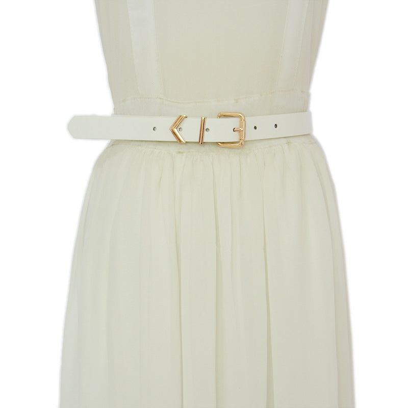 Faux Leather Belt Ladies Casual