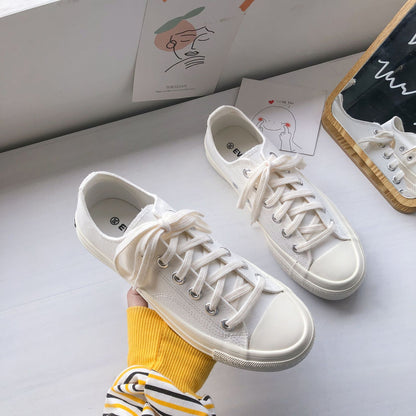 Zapatos de lona blancos de verano para mujer, transpirables y de moda. 
