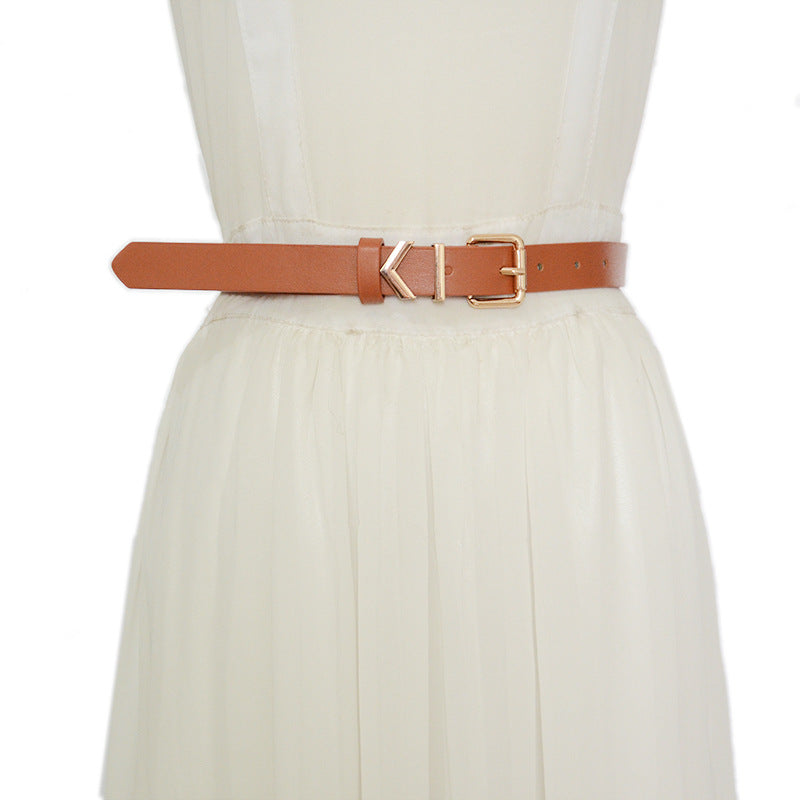 Faux Leather Belt Ladies Casual