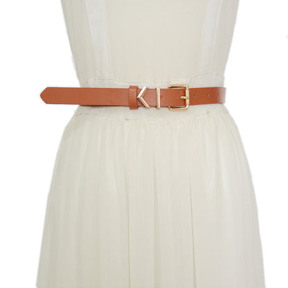 Faux Leather Belt Ladies Casual