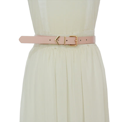 Faux Leather Belt Ladies Casual