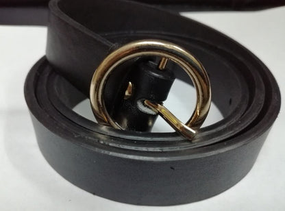 Fashion round buckle belt casual