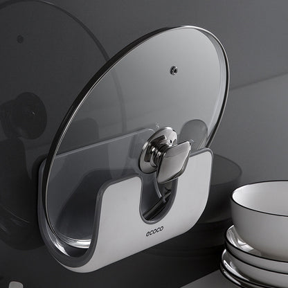 Pot Lid Rack Wall-Mounted No Drill Multifunctional