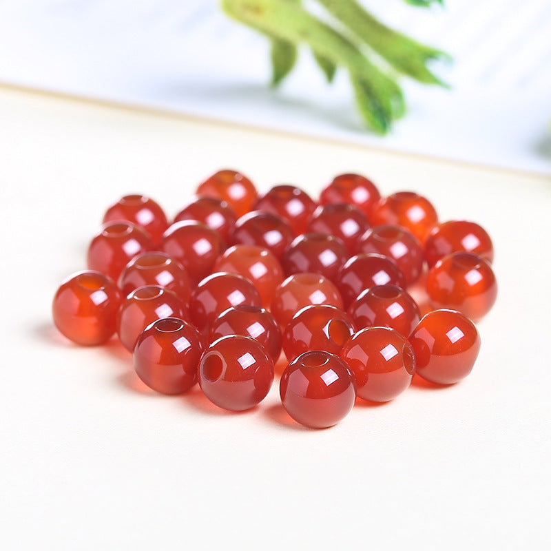 agate large hole beads DIY necklace positioning beads