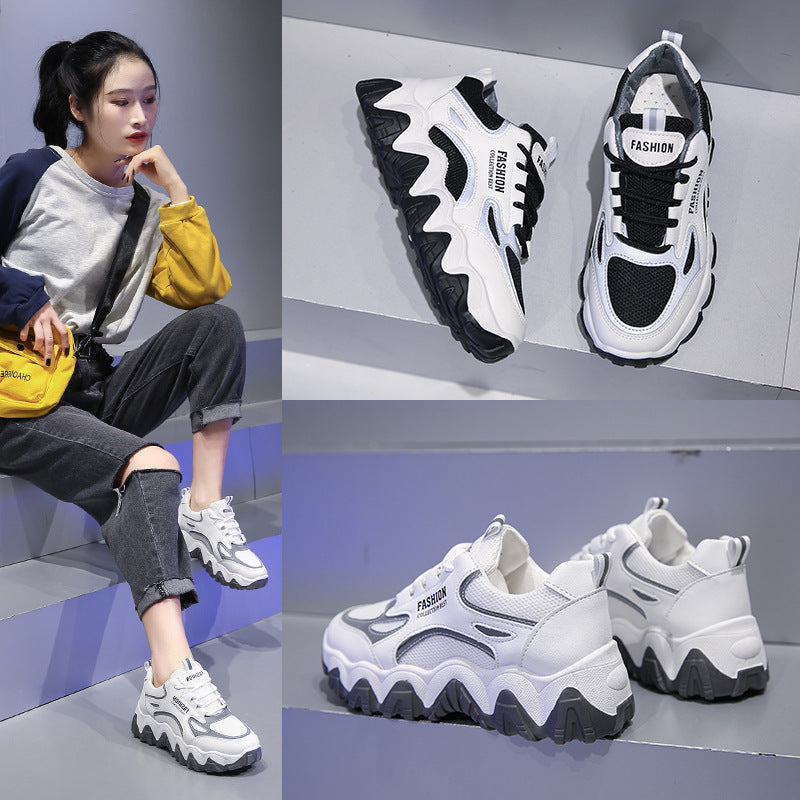 Versatile wave sole sneakers