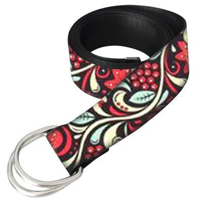 Flame Shuanglong printed canvas belt