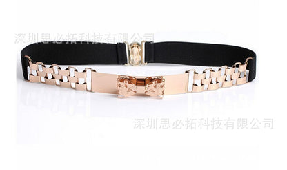 Elastic belt metal buckle