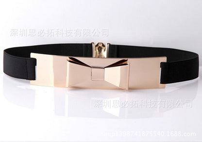 Fashion Metal Sequin Wide Belt