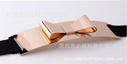 Fashion Metal Sequin Wide Belt