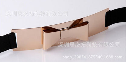 Fashion Metal Sequin Wide Belt