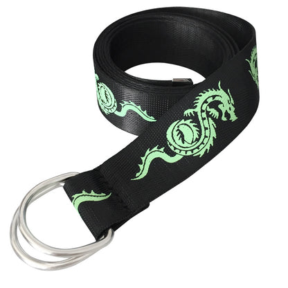 Flame Shuanglong printed canvas belt