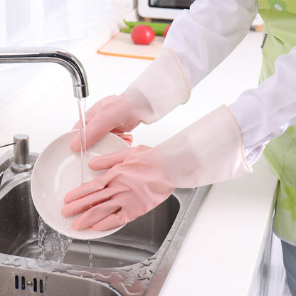 Dishwashing Gloves for Women, Latex Kitchen Gloves, Durable and Waterproof