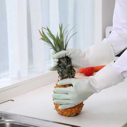 Dishwashing Gloves for Women, Latex Kitchen Gloves, Durable and Waterproof