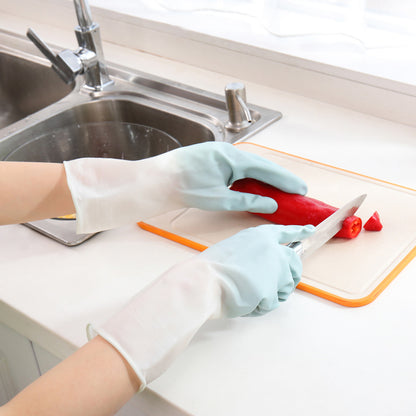 Dishwashing Gloves for Women, Latex Kitchen Gloves, Durable and Waterproof
