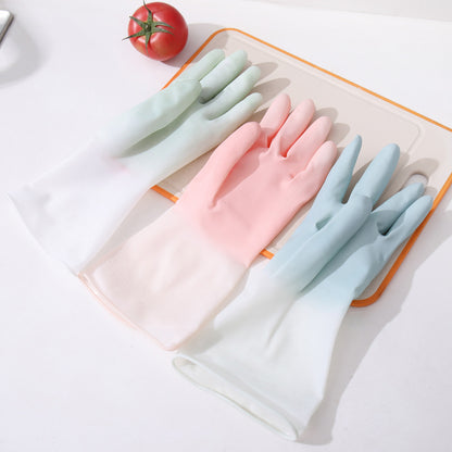 Dishwashing Gloves for Women, Latex Kitchen Gloves, Durable and Waterproof
