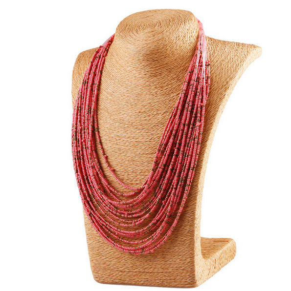 Bohemian Multi-layer Rice Bead Necklace Wholesale