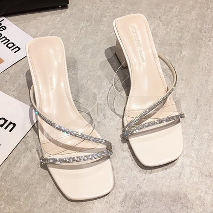 Stylish transparent cool slippers
