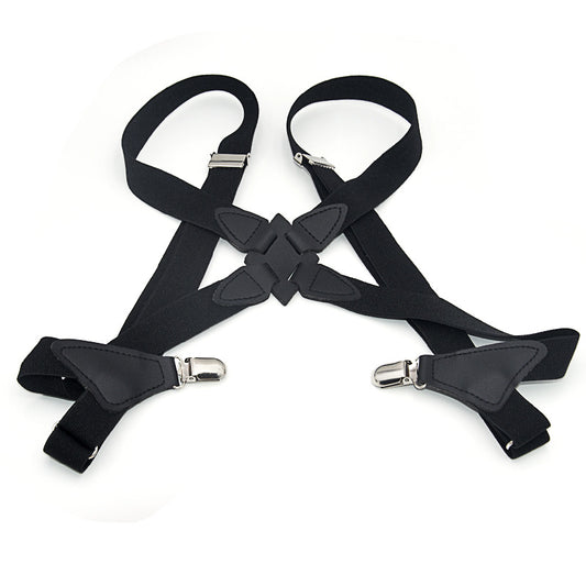 Holster type elastic strap clip