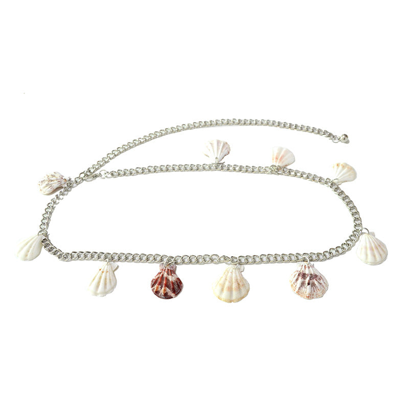 Chain waist chain with dress