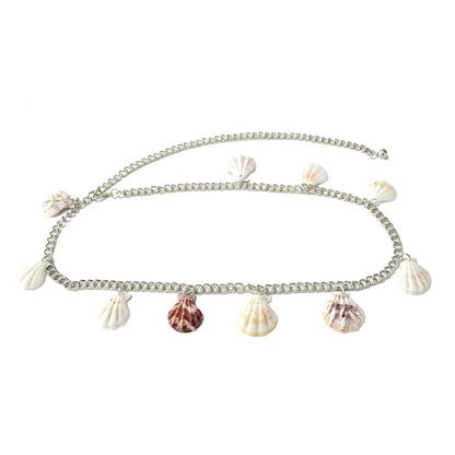 Chain waist chain with dress